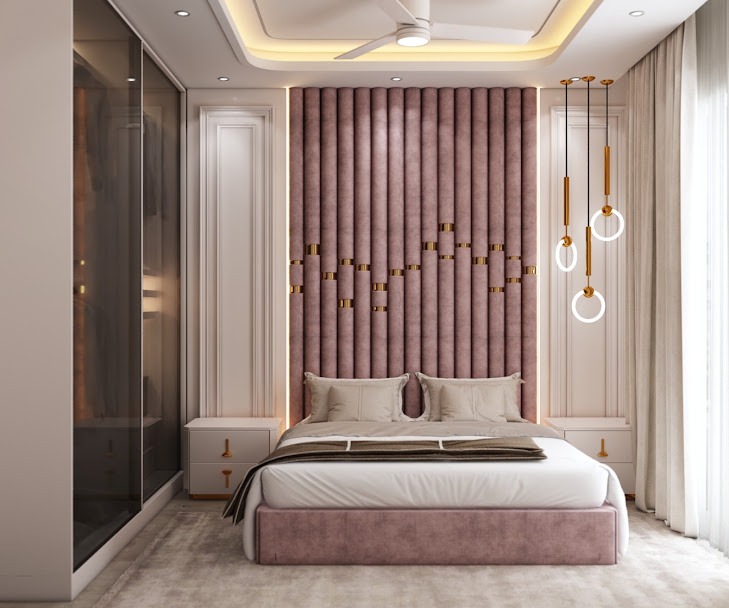 The Dusty Rose Velvet & Gold Inlay Master Suite